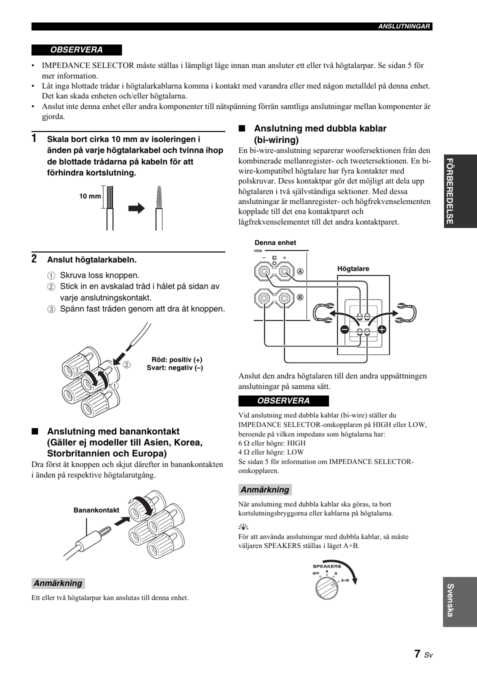 Se sidan 7, Ögre. se sidan | Yamaha A-S700 User Manual | Page 63 / 144