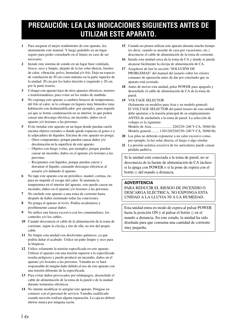 Español | Yamaha A-S700 User Manual | Page 92 / 144
