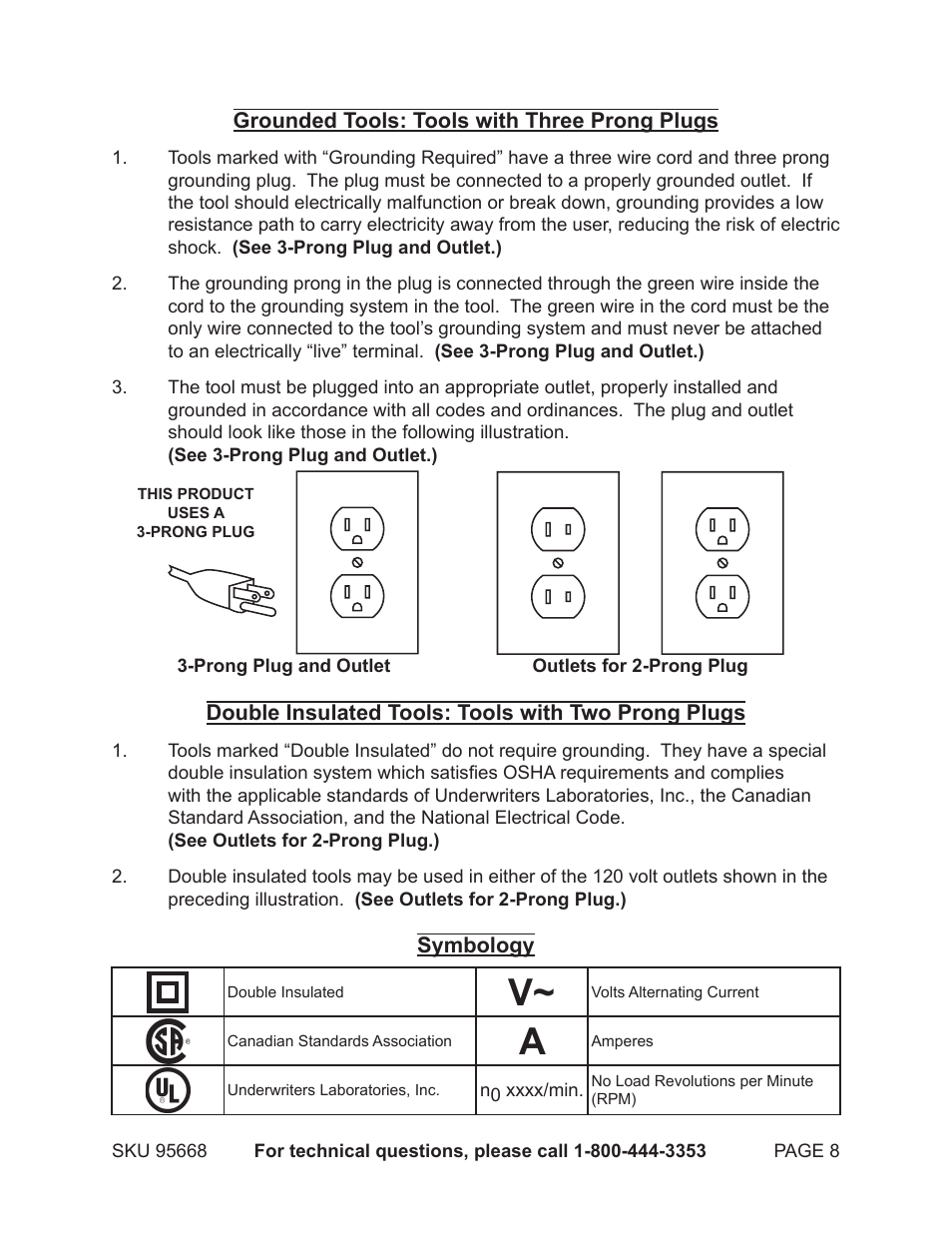 Harbor Freight Tools CENTRAL MACHINERY 95668 User Manual | Page 8 / 30