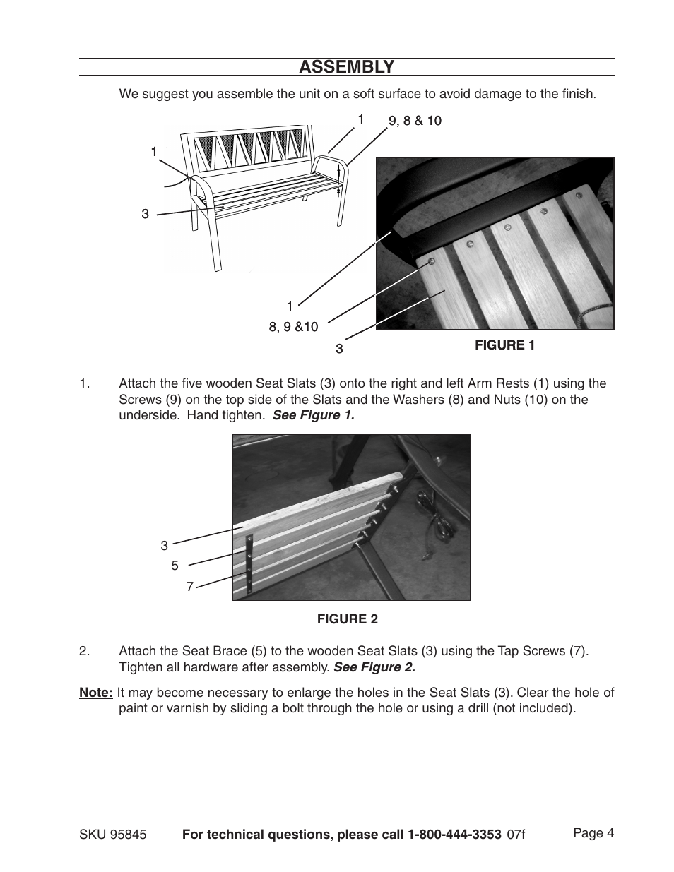 Assembly | Harbor Freight Tools Butler 95845 User Manual | Page 4 / 8