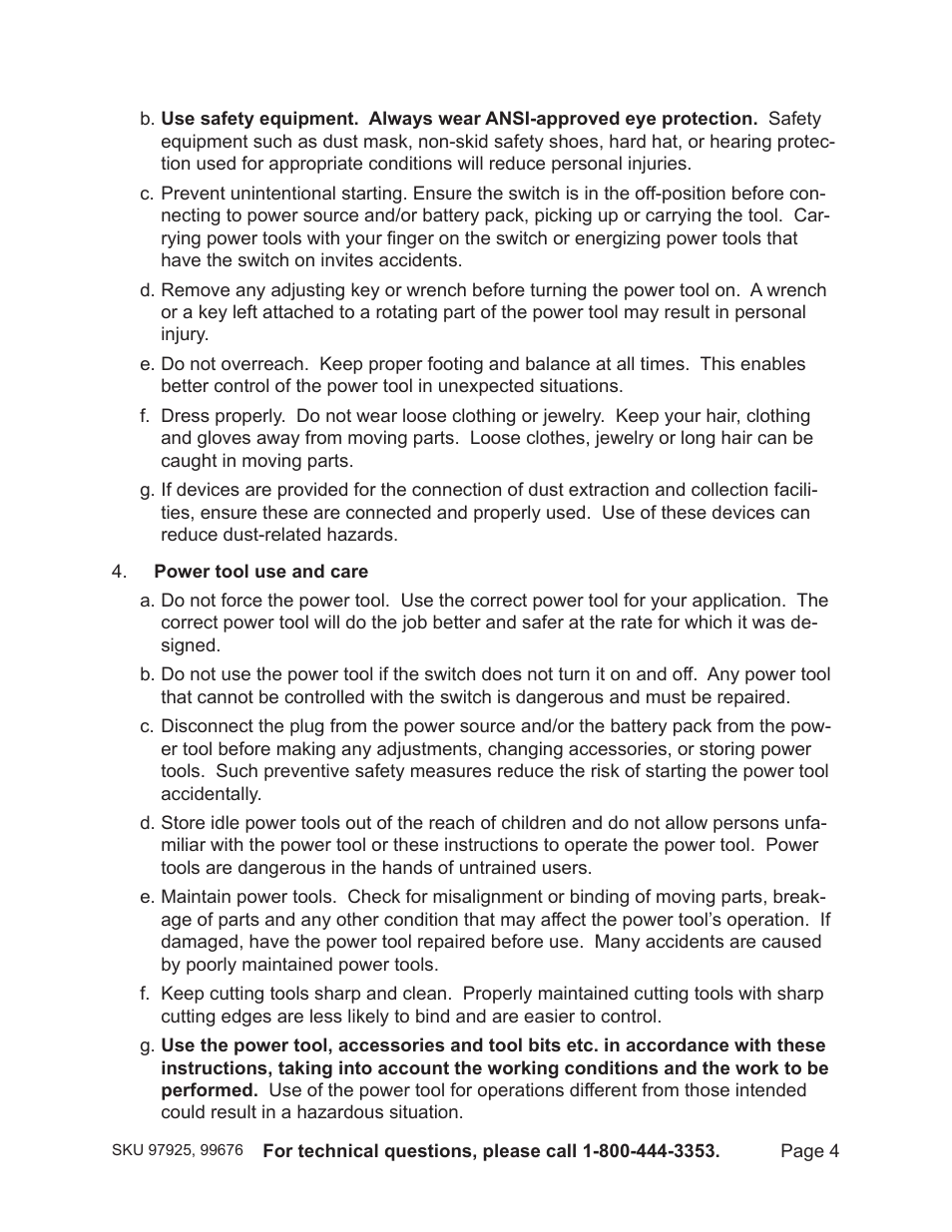 Harbor Freight Tools 19.2V CORDLESS IMPACT WRENCH 97925 User Manual | Page 4 / 18