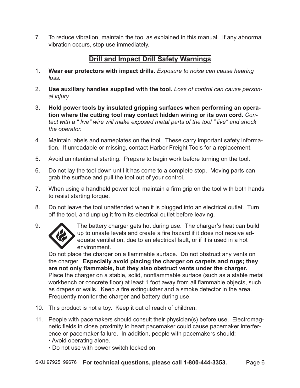 Harbor Freight Tools 19.2V CORDLESS IMPACT WRENCH 97925 User Manual | Page 6 / 18