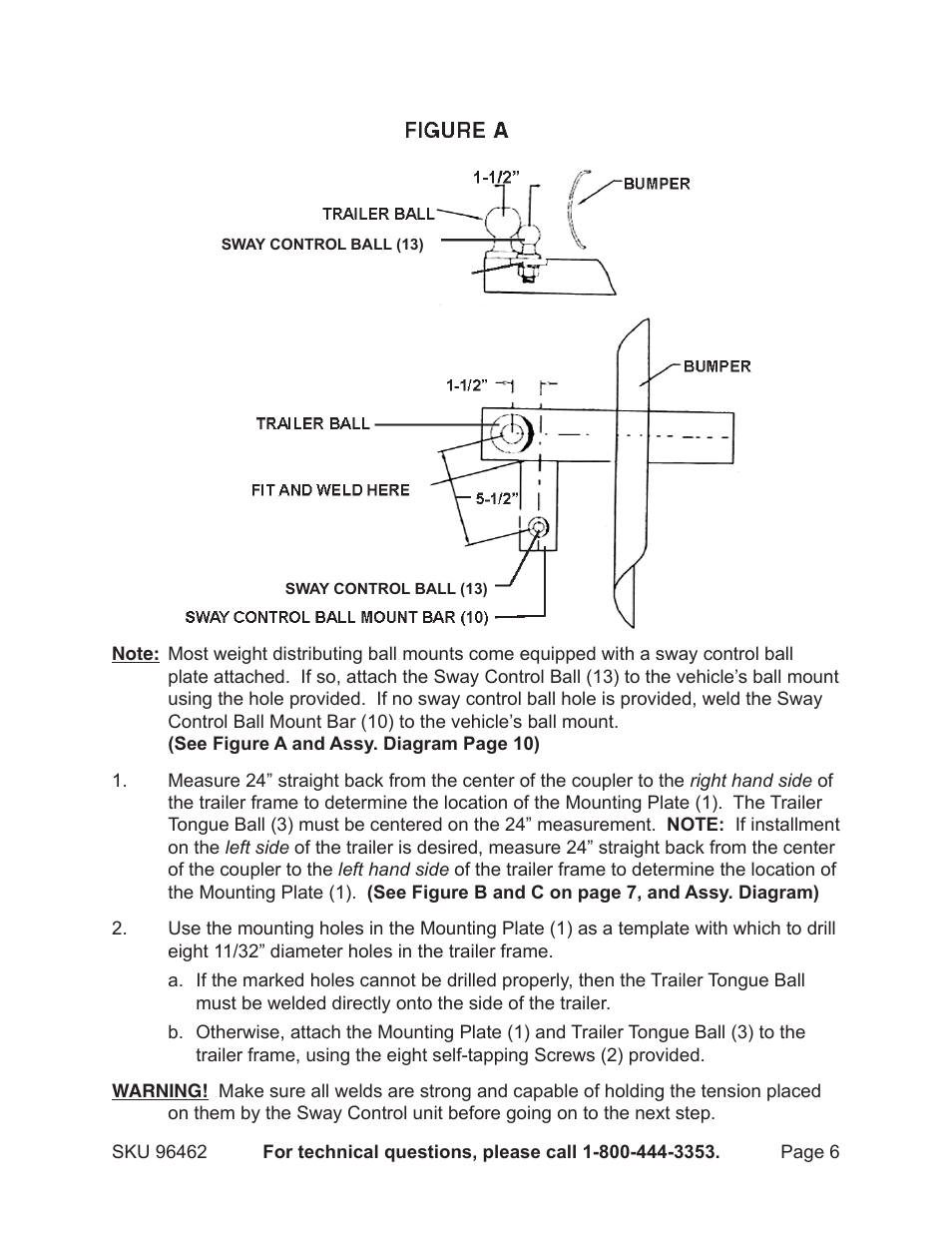 Harbor Freight Tools 96462 User Manual | Page 6 / 12