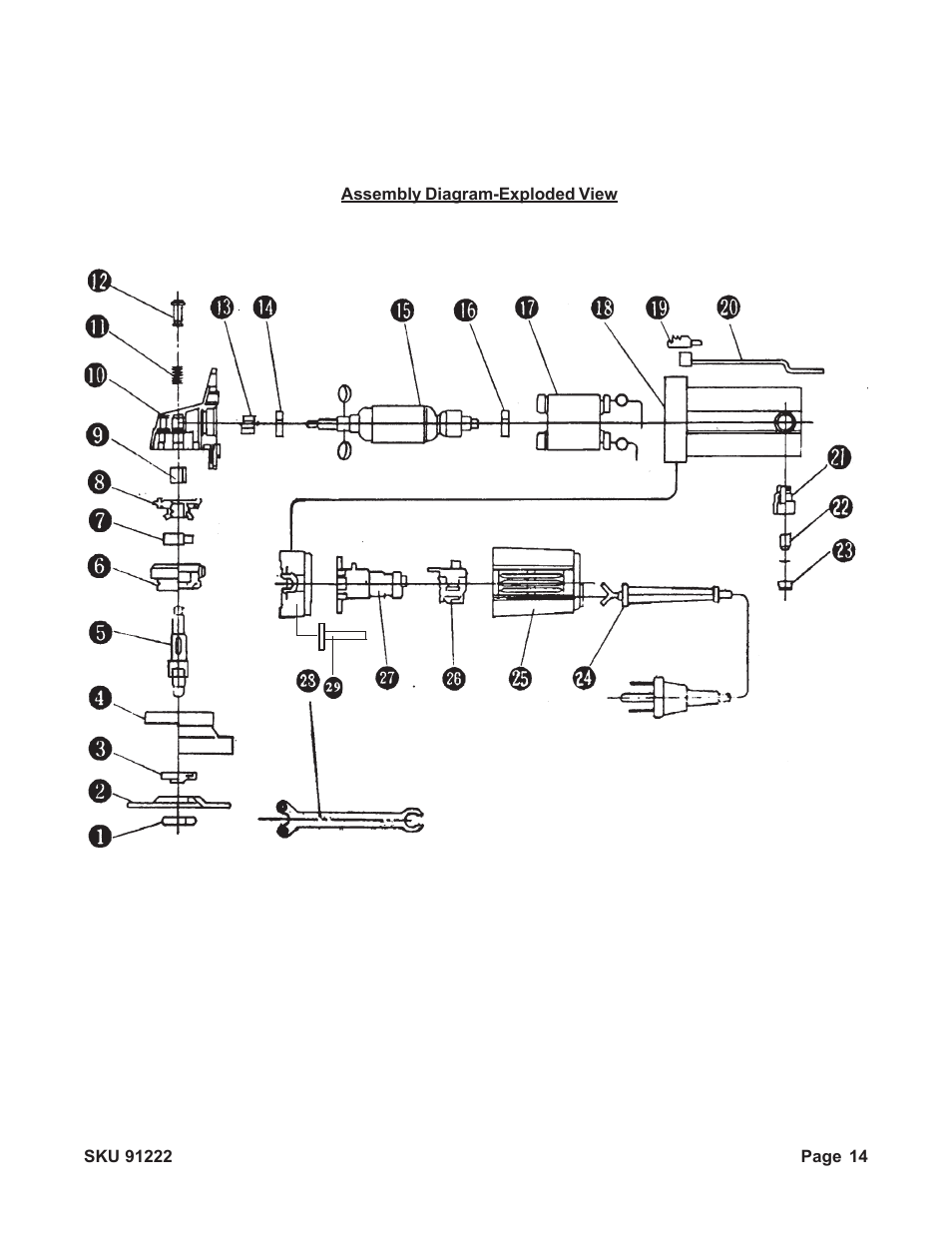 Harbor Freight Tools 91222 User Manual | Page 14 / 14