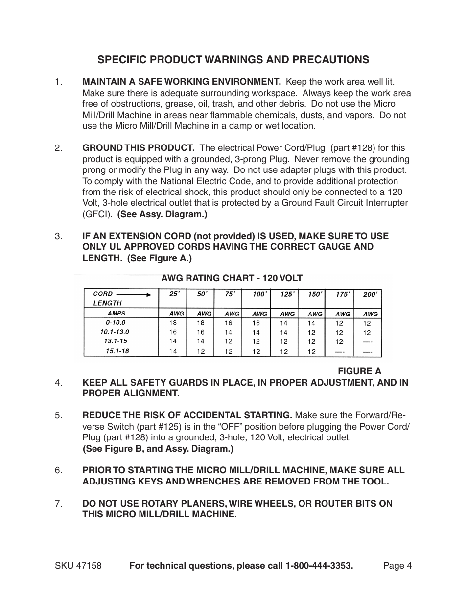 Harbor Freight Tools 47158 User Manual | Page 4 / 16