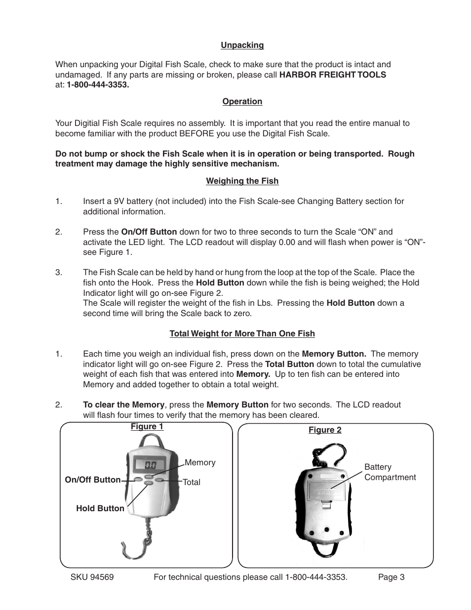 Harbor Freight Tools 94569 User Manual | Page 3 / 4