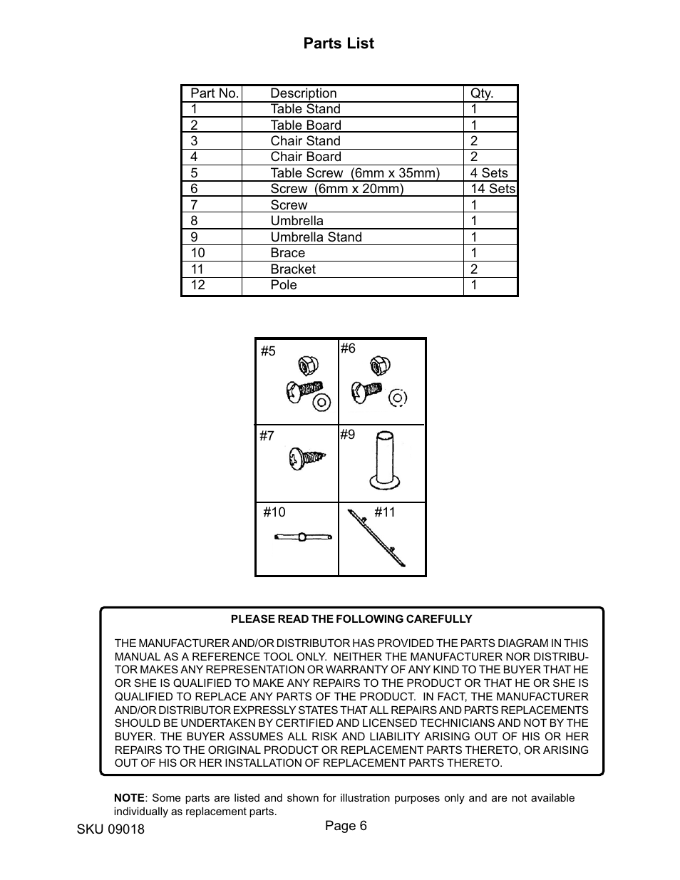 Harbor Freight Tools 9018 User Manual | Page 6 / 6