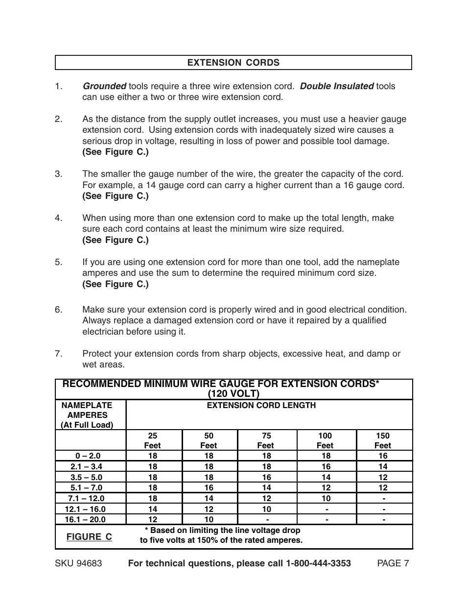 Harbor Freight Tools 94683 User Manual | Page 7 / 12