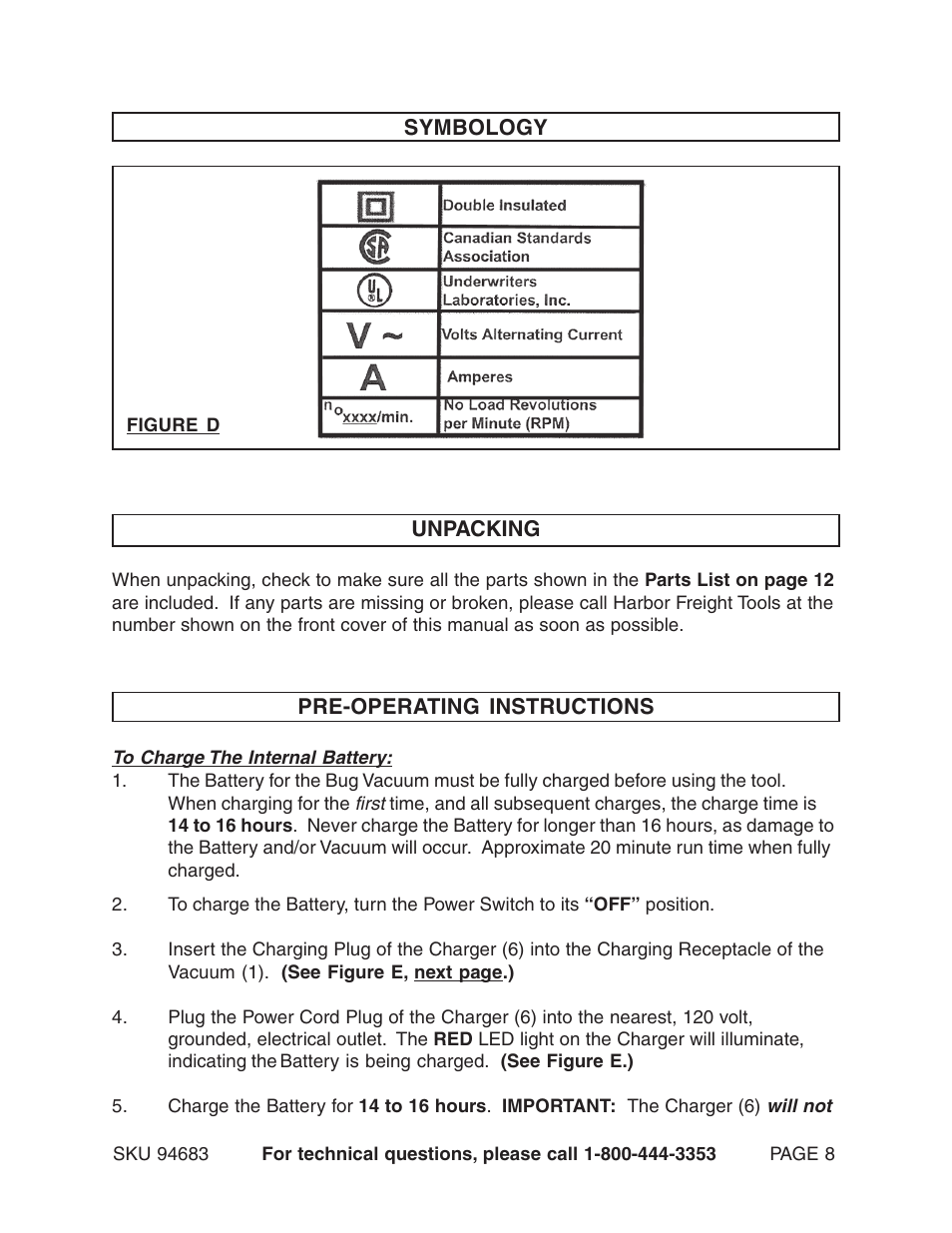 Harbor Freight Tools 94683 User Manual | Page 8 / 12