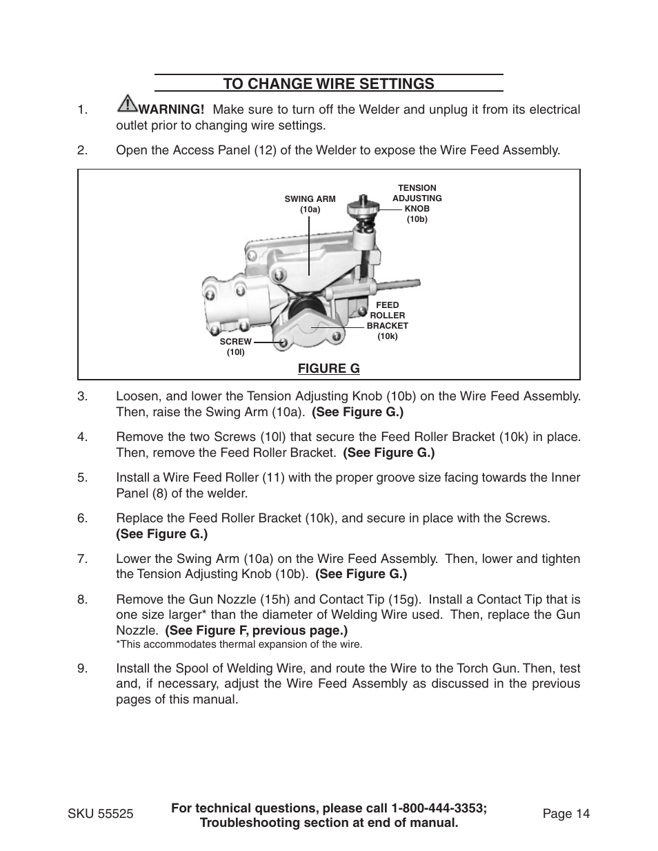 Harbor Freight Tools 55525 User Manual | Page 14 / 33