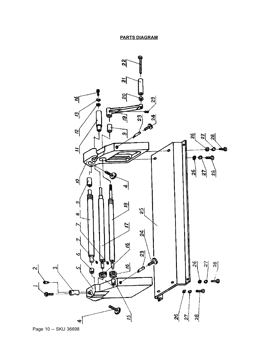 Harbor Freight Tools 36698 User Manual | Page 10 / 10