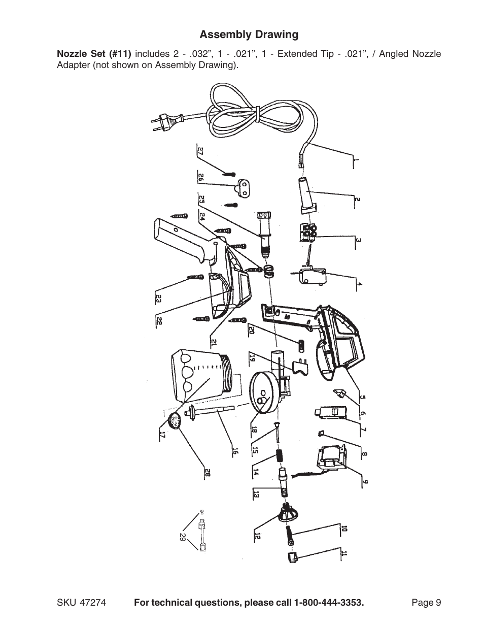Harbor Freight Tools 47274 User Manual | Page 9 / 9