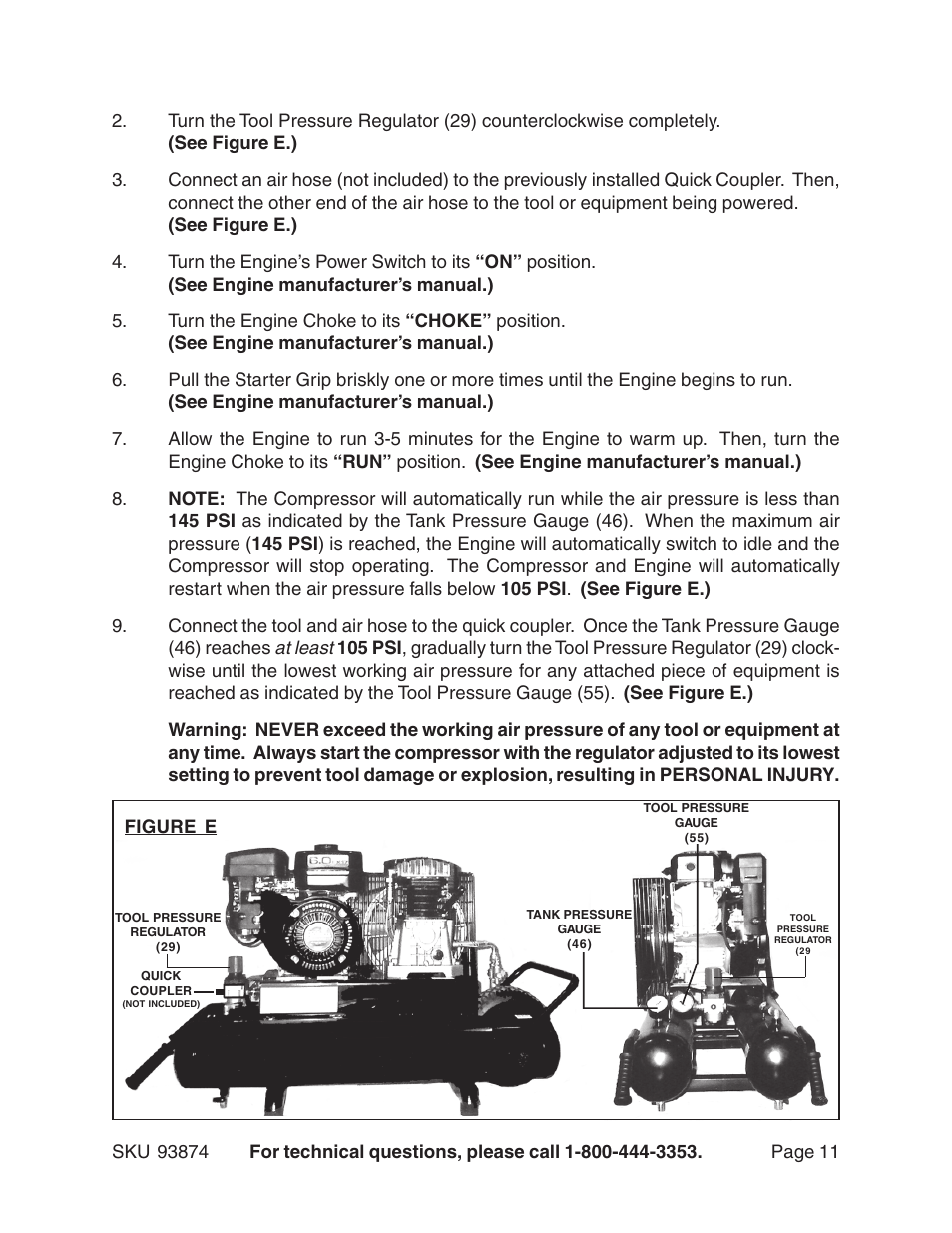 At least | Harbor Freight Tools 93874 User Manual | Page 11 / 19