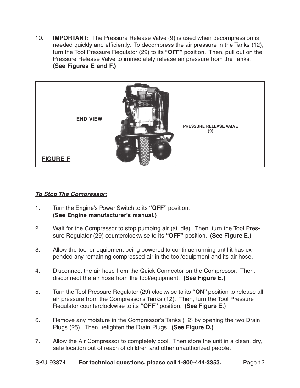 Harbor Freight Tools 93874 User Manual | Page 12 / 19