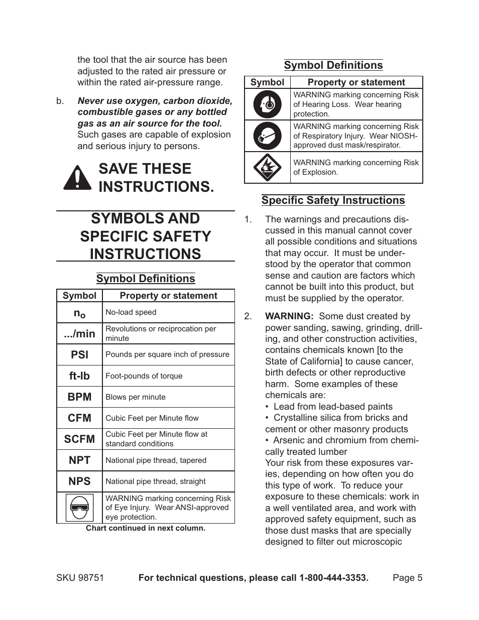 Harbor Freight Tools 3-IN-1 Air Framing Nailer 98751 User Manual | Page 5 / 18