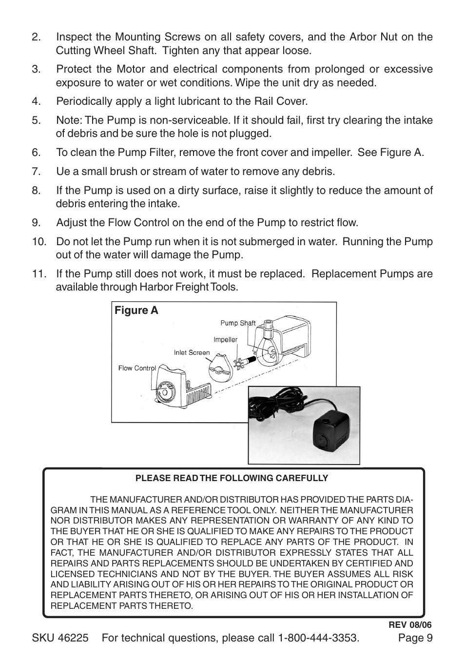 Harbor Freight Tools 46225 User Manual | Page 9 / 12