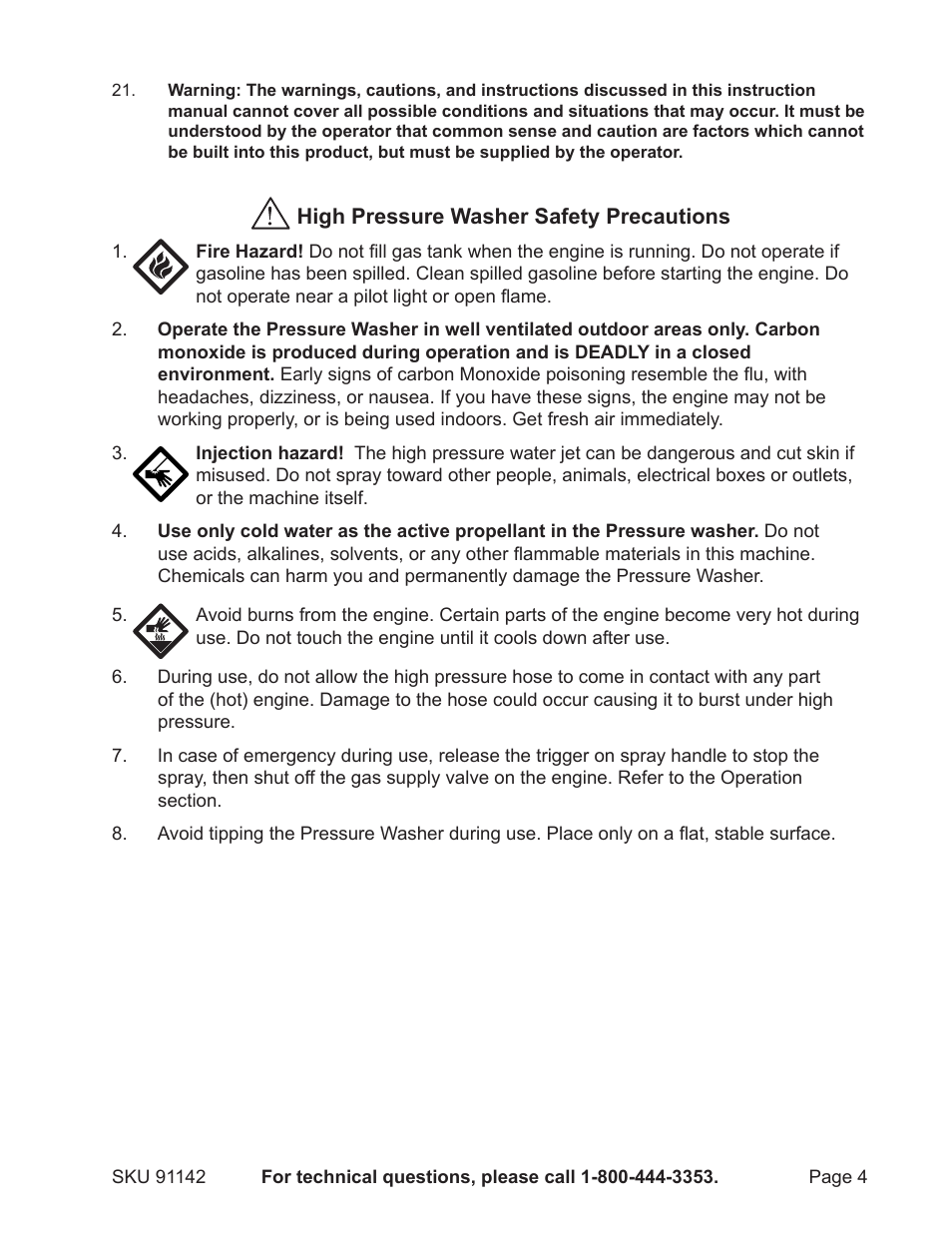 Harbor Freight Tools 91142 User Manual | Page 4 / 12