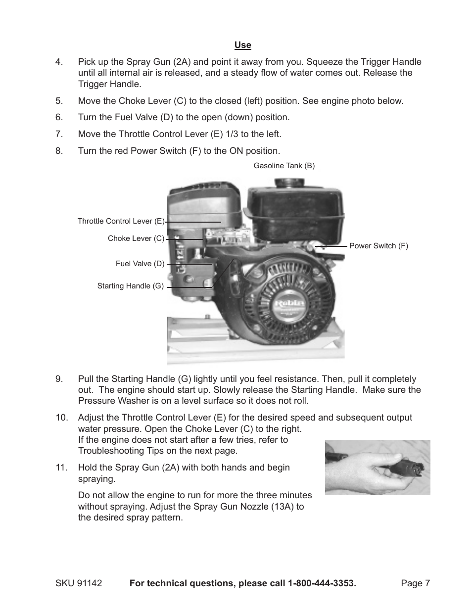 Harbor Freight Tools 91142 User Manual | Page 7 / 12