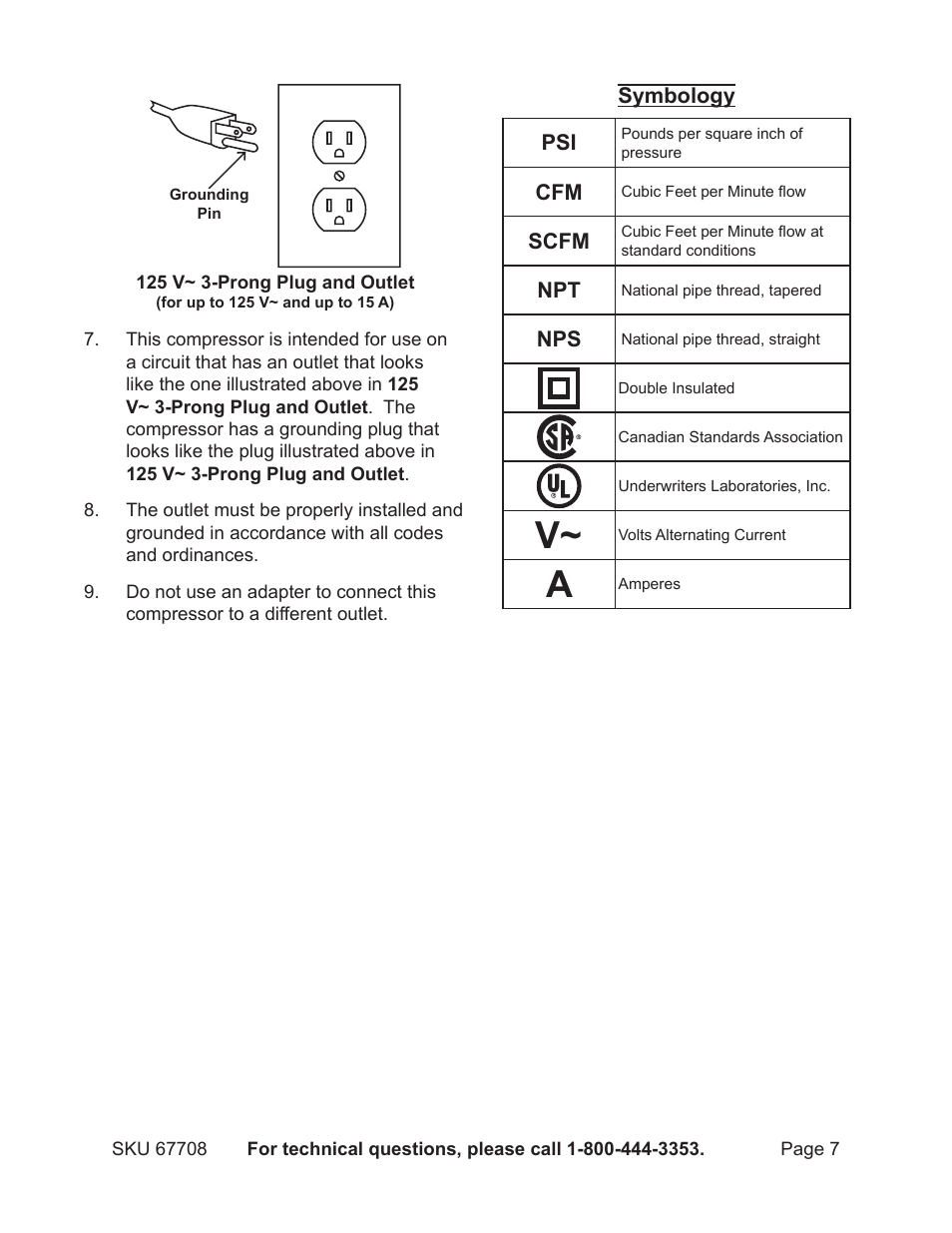 Harbor Freight Tools 67708 User Manual | Page 7 / 20