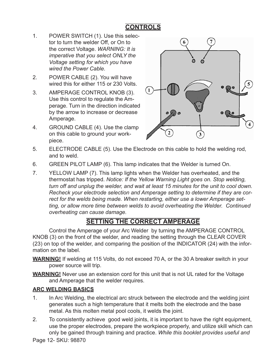 Harbor Freight Tools 98870 User Manual | Page 12 / 17