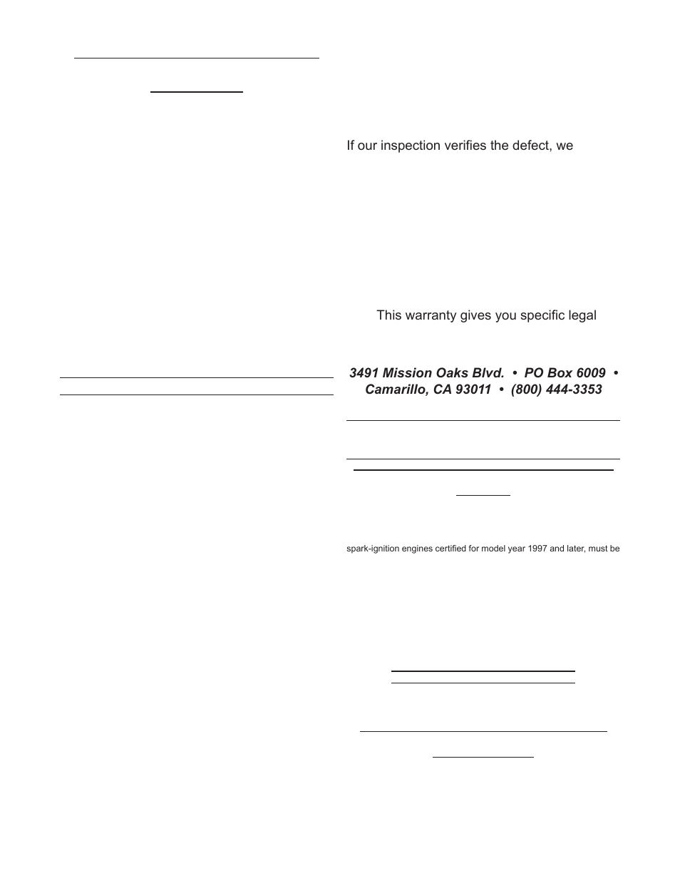 Limited 90 day warranty, Emission control system warranty, Please read the following carefully | Harbor Freight Tools 5.5 HP ENGINE 96156 User Manual | Page 18 / 19