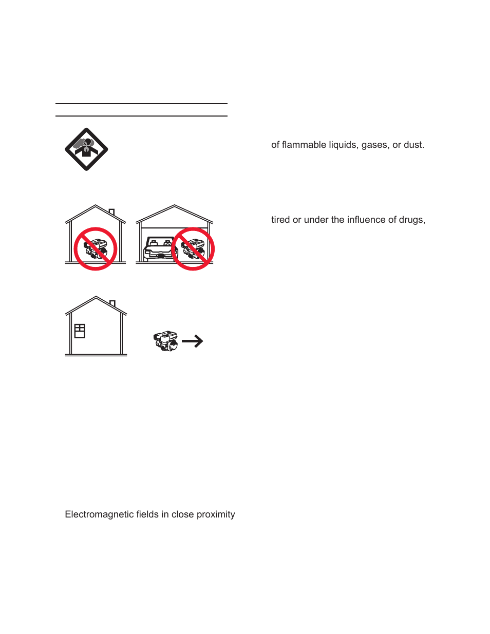 Operating precautions | Harbor Freight Tools 5.5 HP ENGINE 96156 User Manual | Page 4 / 19