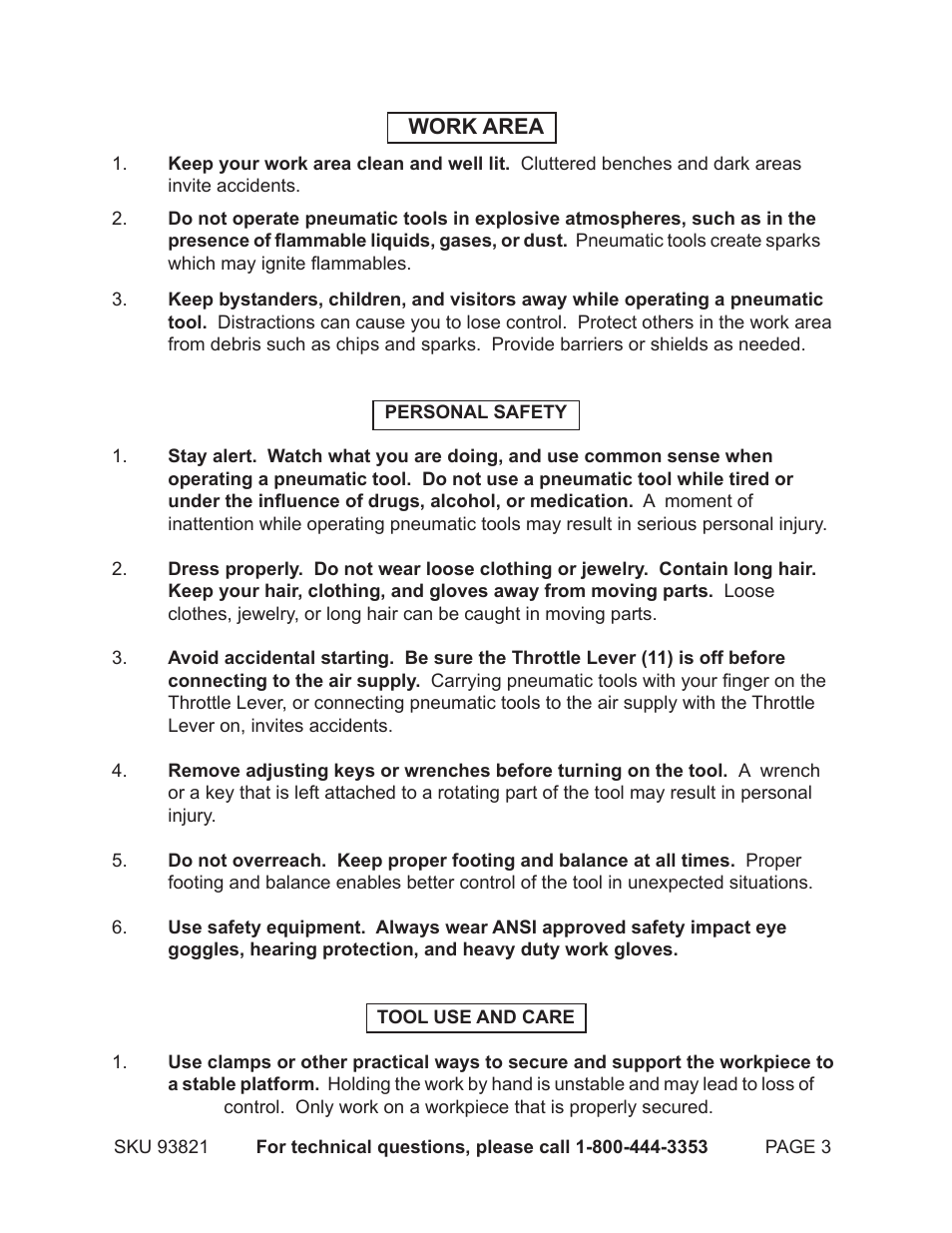 Harbor Freight Tools 93821 User Manual | Page 3 / 10