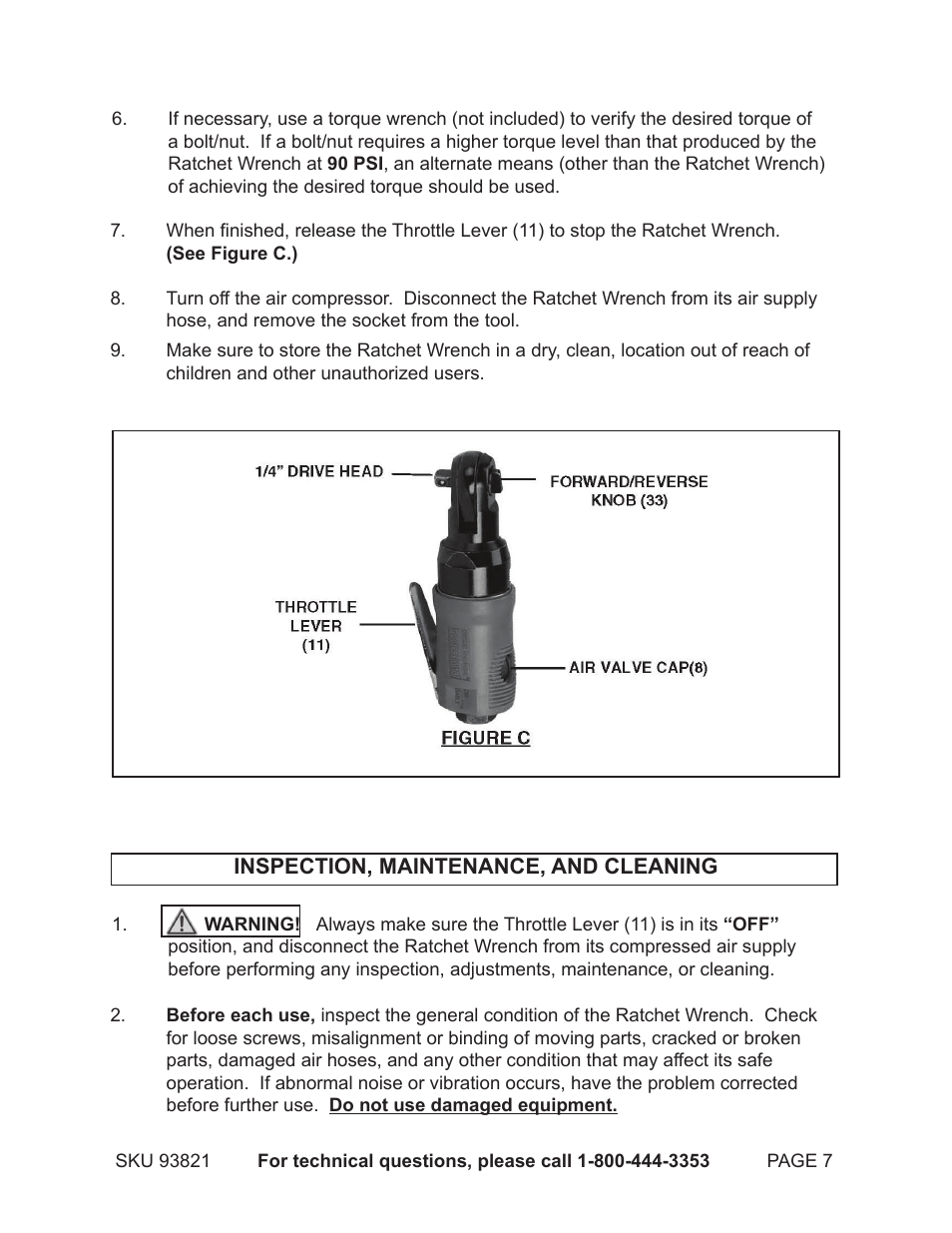 Harbor Freight Tools 93821 User Manual | Page 7 / 10