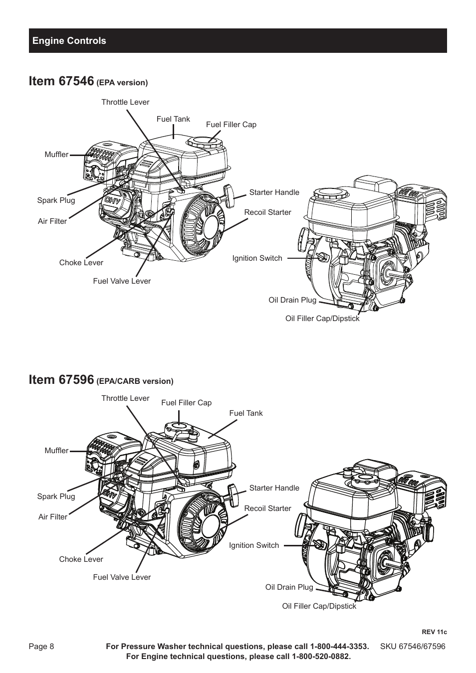 Harbor Freight Tools 67596 User Manual | Page 8 / 28