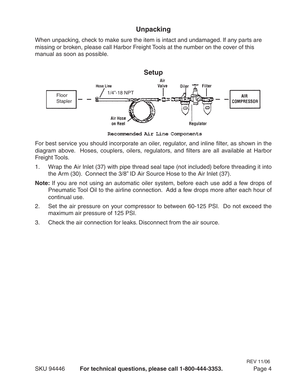 Harbor Freight Tools 94446 User Manual | Page 4 / 11