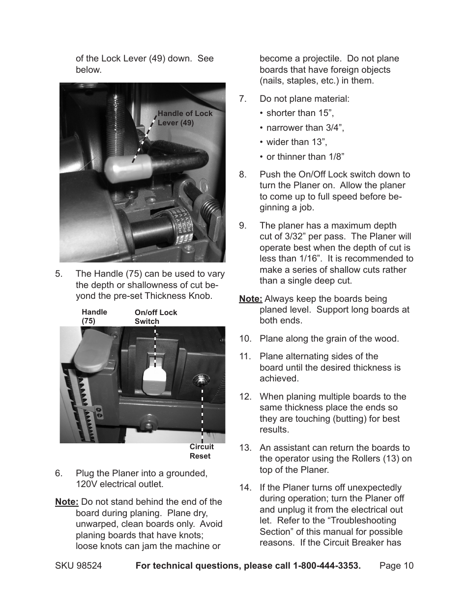 Harbor Freight Tools CENTRAL MACHINERY 98524 User Manual | Page 10 / 20