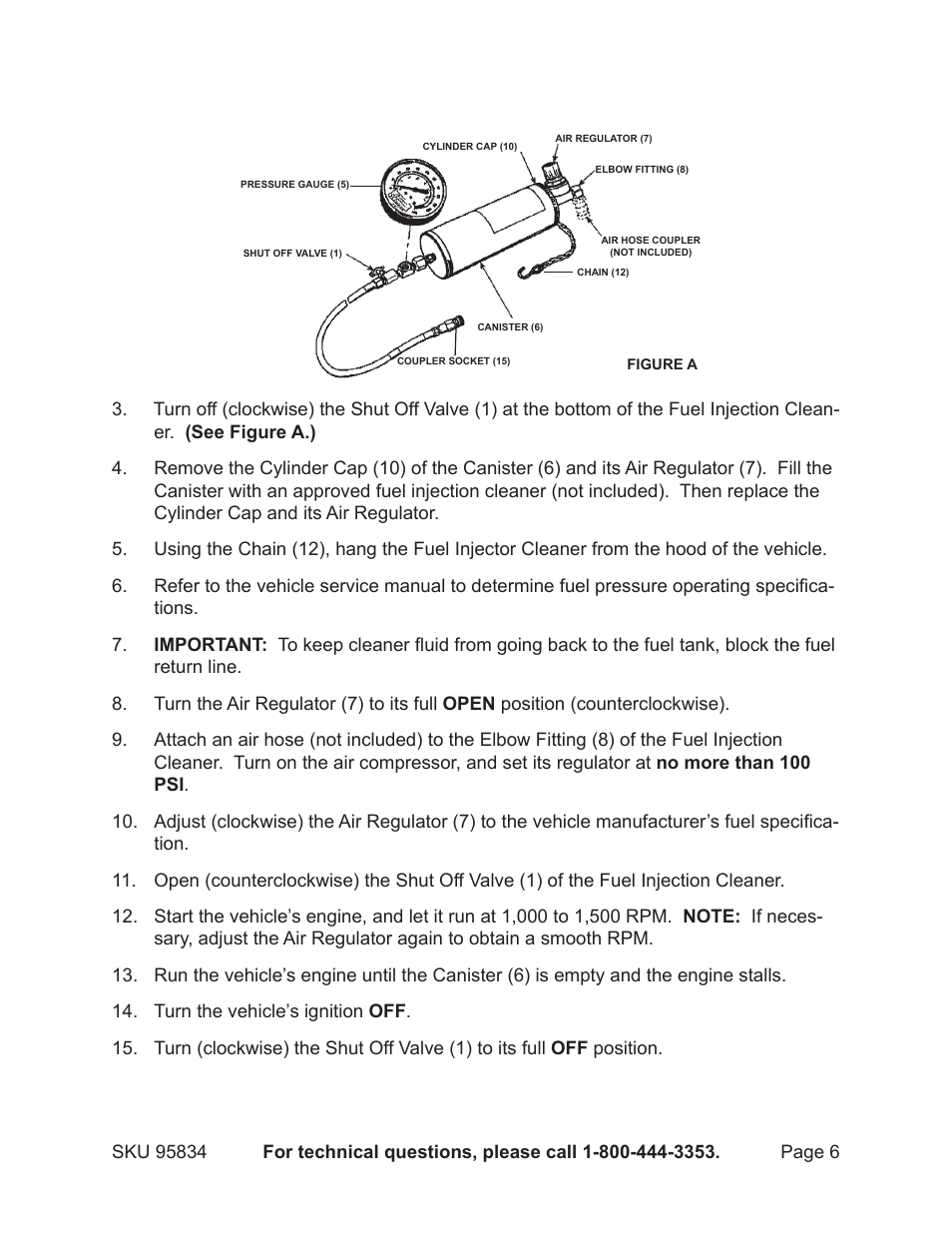 Harbor Freight Tools 95834 User Manual | Page 6 / 11