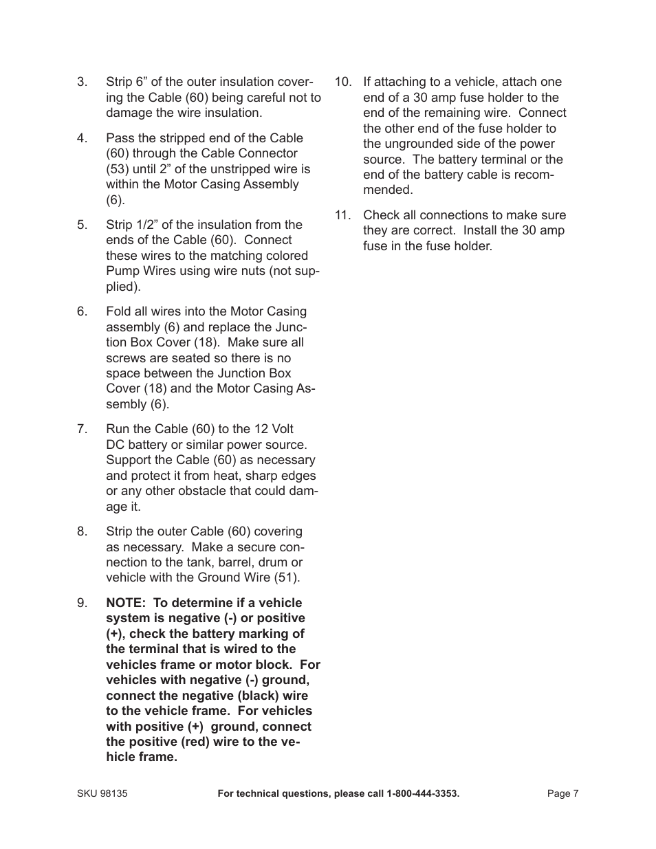 Harbor Freight Tools 98135 User Manual | Page 7 / 14