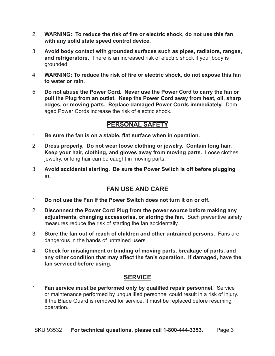 Harbor Freight Tools 93532 User Manual | Page 3 / 9