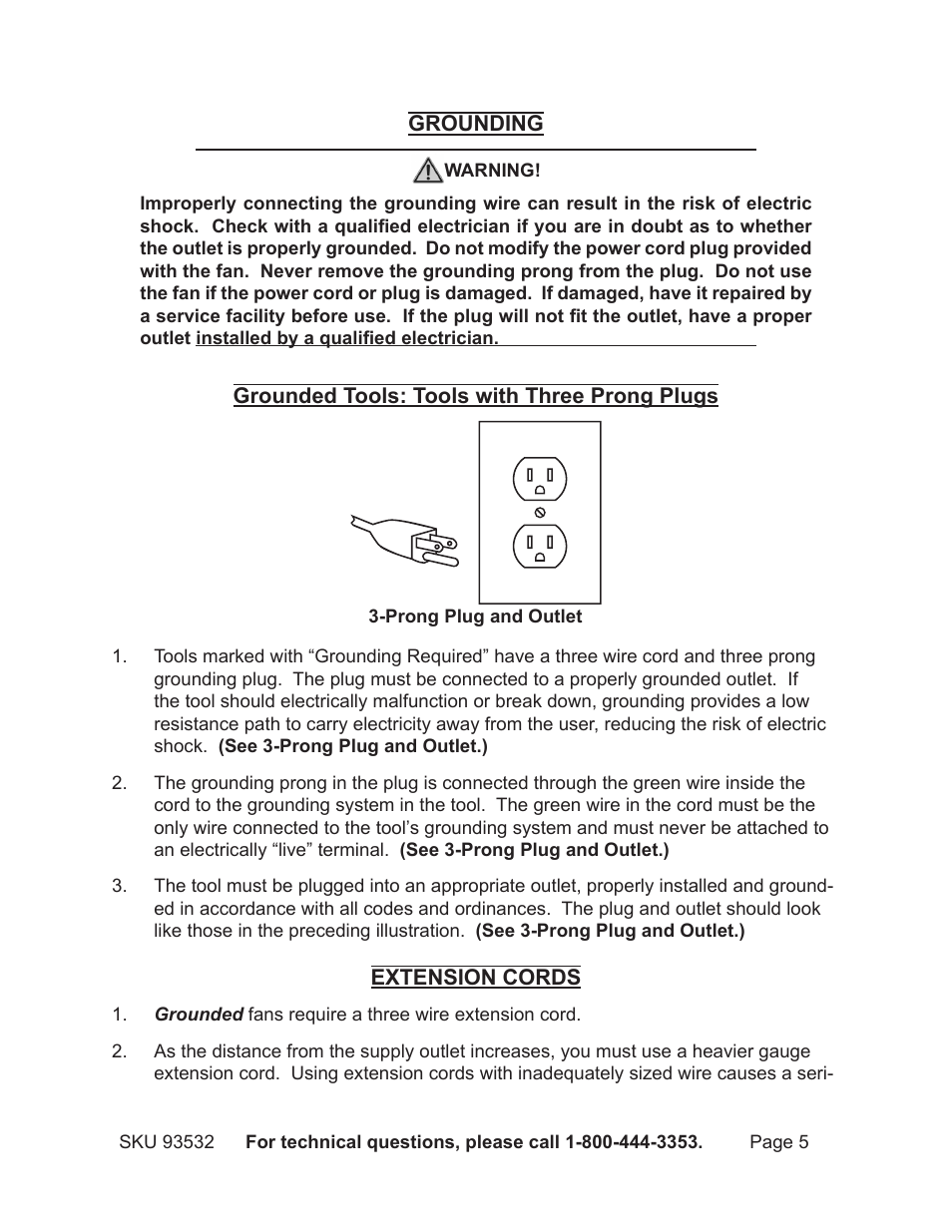 Harbor Freight Tools 93532 User Manual | Page 5 / 9