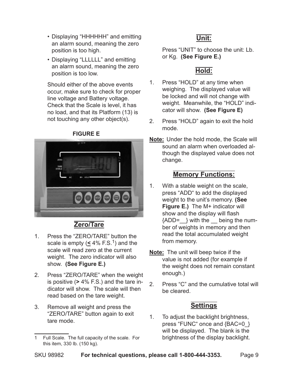 Harbor Freight Tools CEN-TECH 98982 User Manual | Page 9 / 13