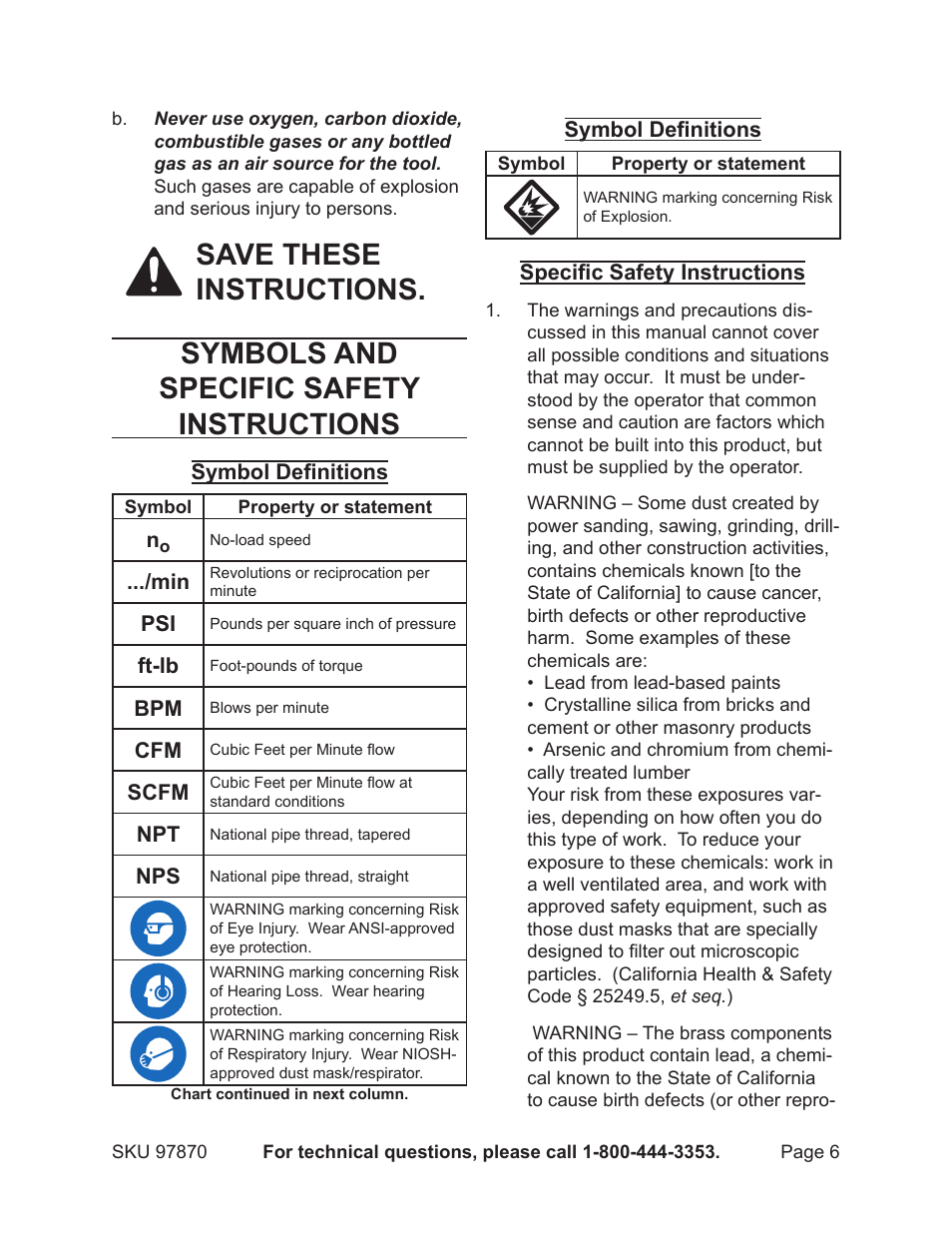 Harbor Freight Tools 97870 User Manual | Page 6 / 16