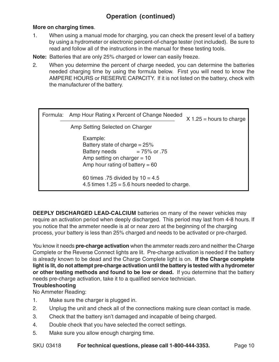 Harbor Freight Tools 03418 User Manual | Page 10 / 11