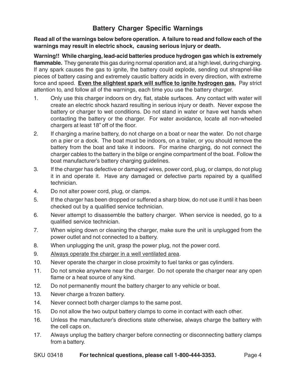 Harbor Freight Tools 03418 User Manual | Page 4 / 11