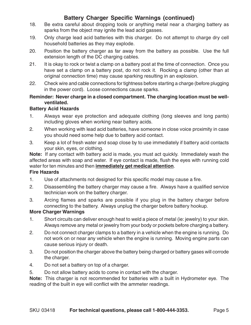 Harbor Freight Tools 03418 User Manual | Page 5 / 11