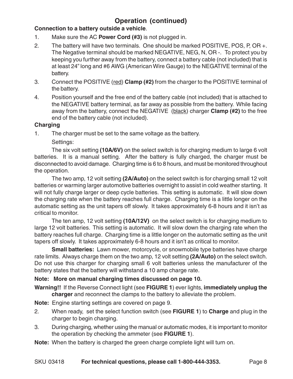 Harbor Freight Tools 03418 User Manual | Page 8 / 11