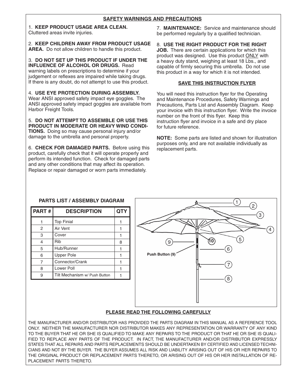 Harbor Freight Tools 93660 User Manual | Page 2 / 2