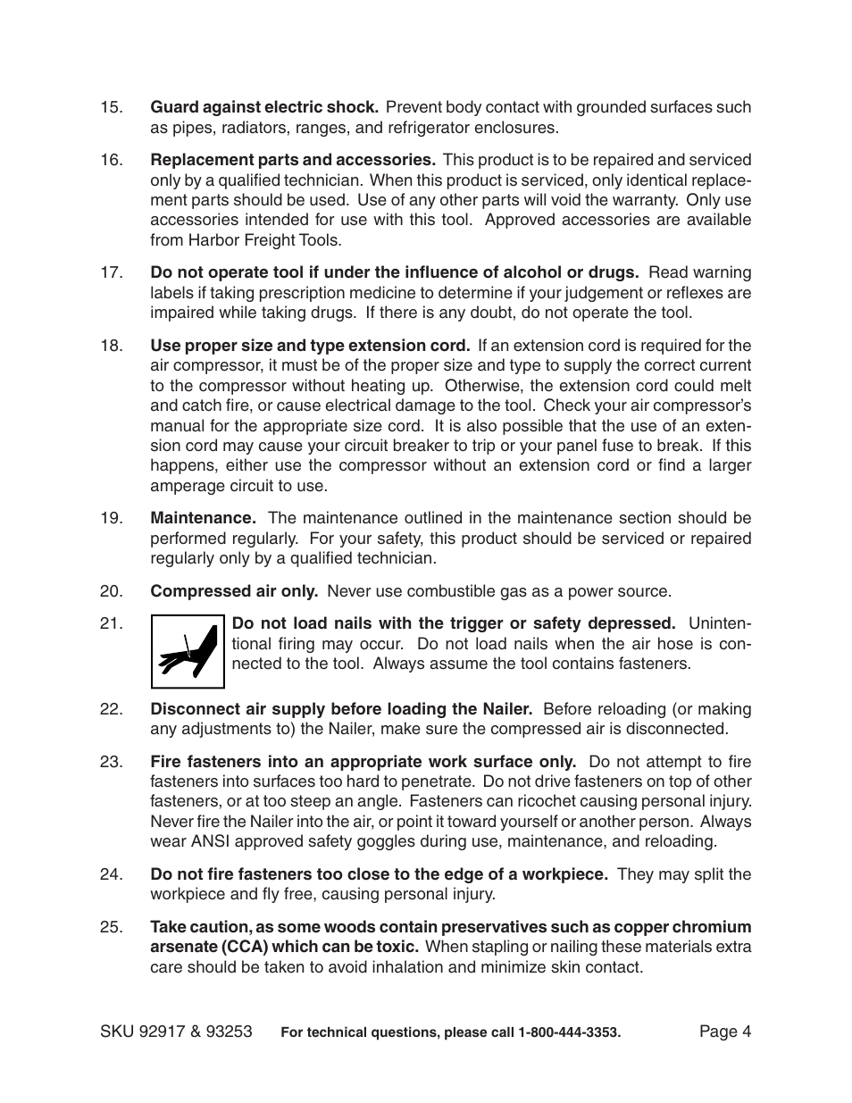 Harbor Freight Tools 93253 User Manual | Page 4 / 14