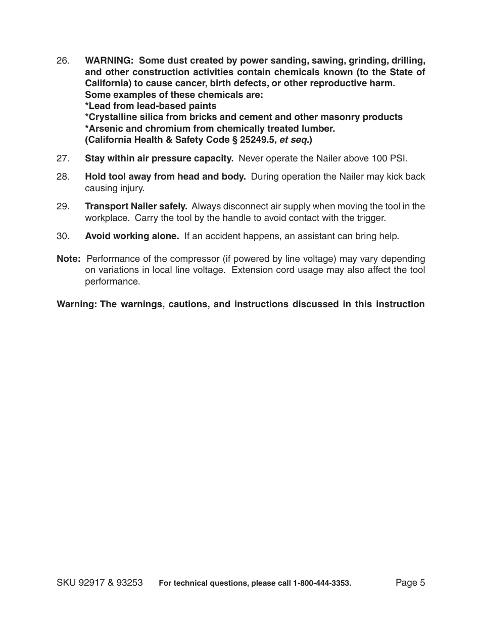 Harbor Freight Tools 93253 User Manual | Page 5 / 14