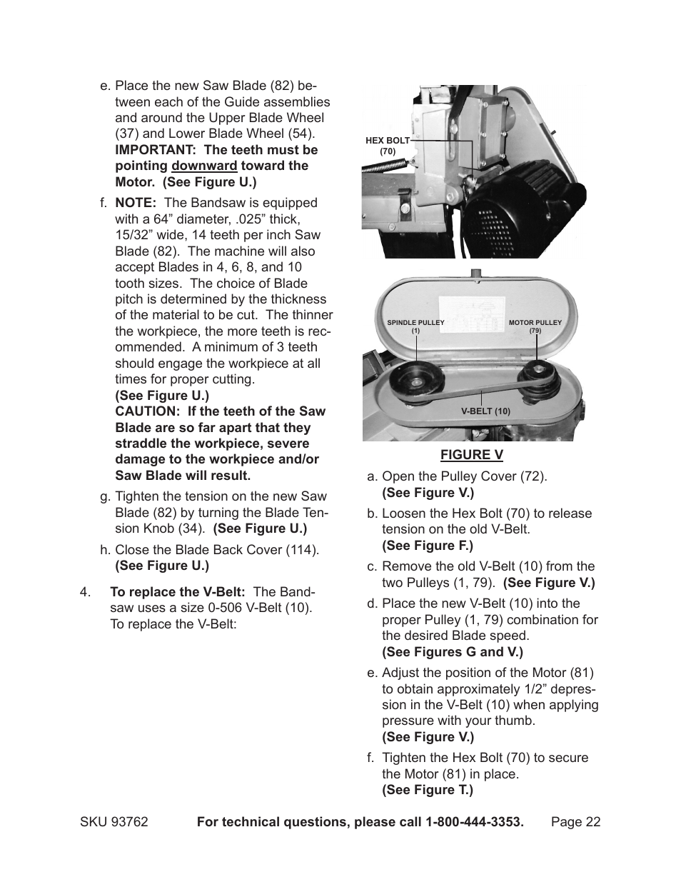 Harbor Freight Tools METAL CUTTING BANDSAW 93762 User Manual | Page 22 / 29