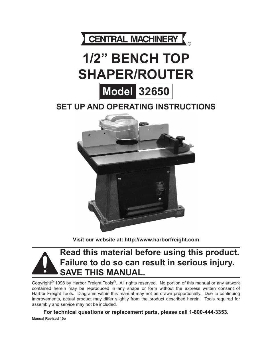 Harbor Freight Tools 32650 User Manual | 26 pages