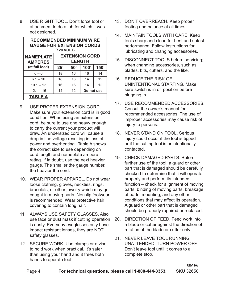 Harbor Freight Tools 32650 User Manual | Page 4 / 26