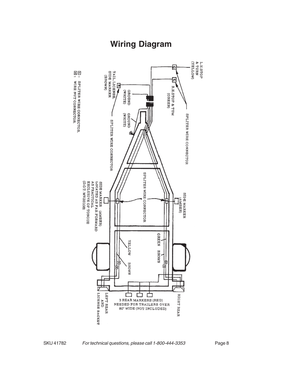 Wiring diagram | Harbor Freight Tools 41782 User Manual | Page 8 / 8