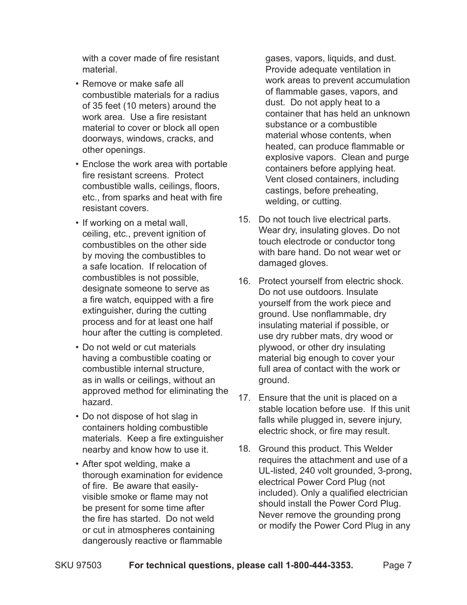 Harbor Freight Tools 97503 User Manual | Page 7 / 21