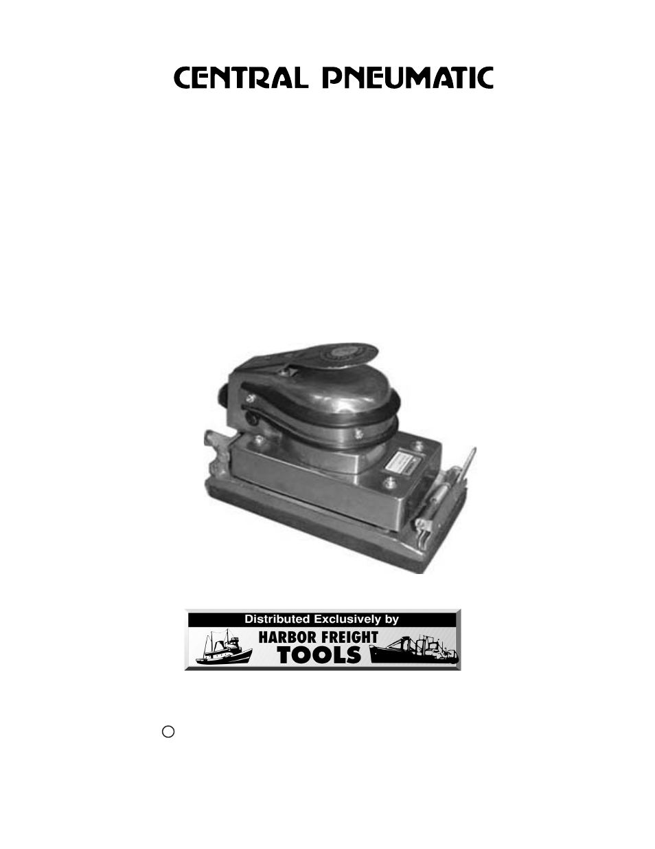 Harbor Freight Tools Air Jitterbug Orbital Sander 90115 User Manual | 8 pages